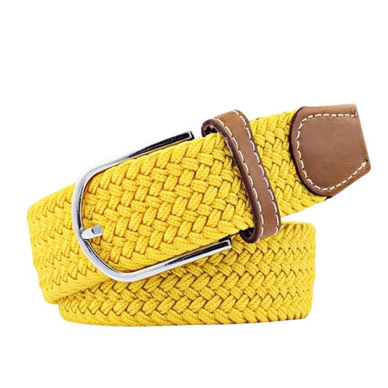 Webbed Belt (Solid Colors) Belts Style Standard Yellow 105cm | Style Standard
