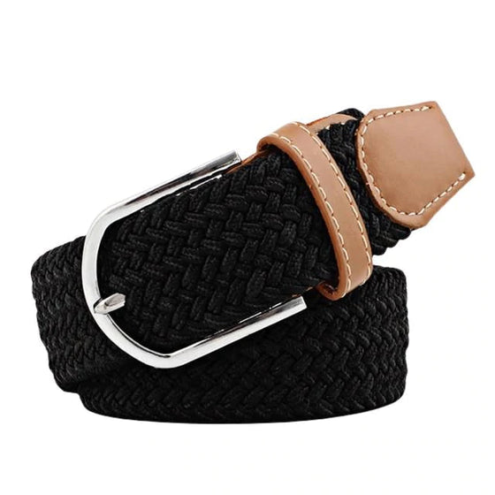 Webbed Belt (Solid Colors) Belts Style Standard Black 105cm | Style Standard