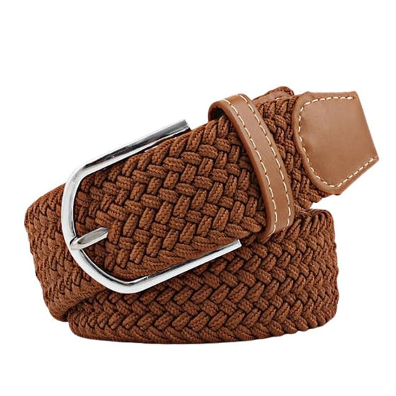 Webbed Belt (Solid Colors) Belts Style Standard Chocolate 105cm | Style Standard