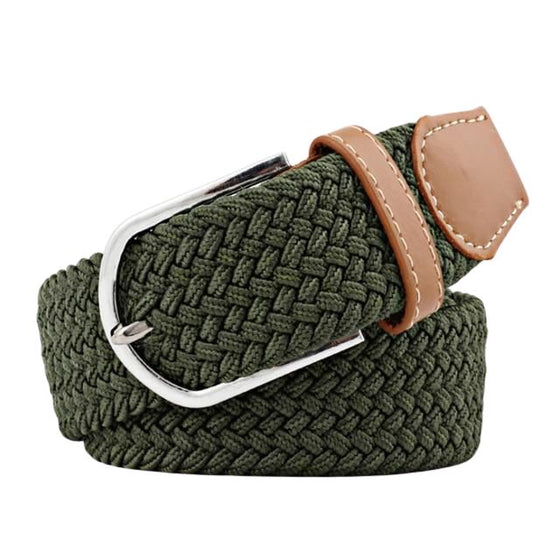 Webbed Belt (Solid Colors) Belts Style Standard Dark Green 110cm | Style Standard