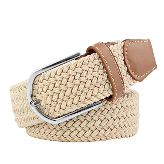 Webbed Belt (Solid Colors) Belts Style Standard Khaki 120cm | Style Standard