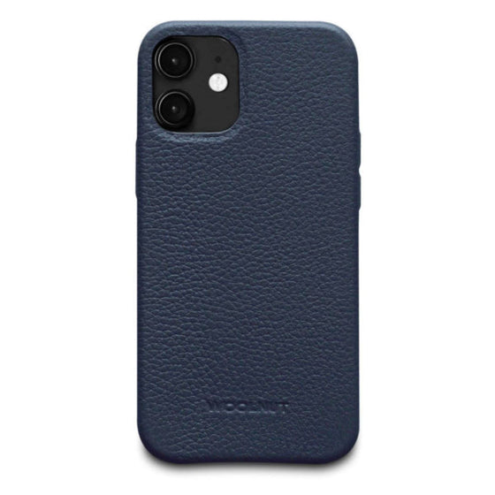 Leather iPhone 12 Mini Case Mobile Phone Cases Woolnut Navy | Style Standard