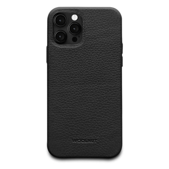 Leather iPhone 12 & 12 Pro Case Mobile Phone Cases Woolnut Black | Style Standard