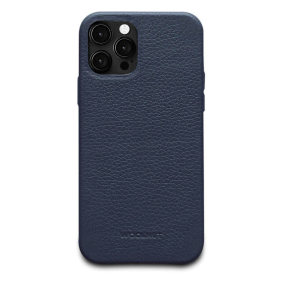 Leather iPhone 12 & 12 Pro Case Mobile Phone Cases Woolnut Navy | Style Standard